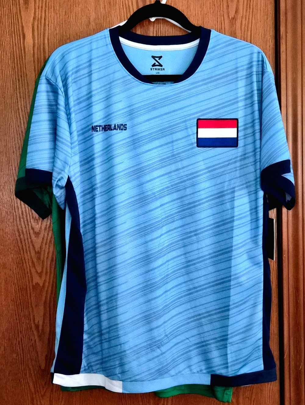 Nwt Men Soccer Jersey Netherlands Blue Sz L World Cup.